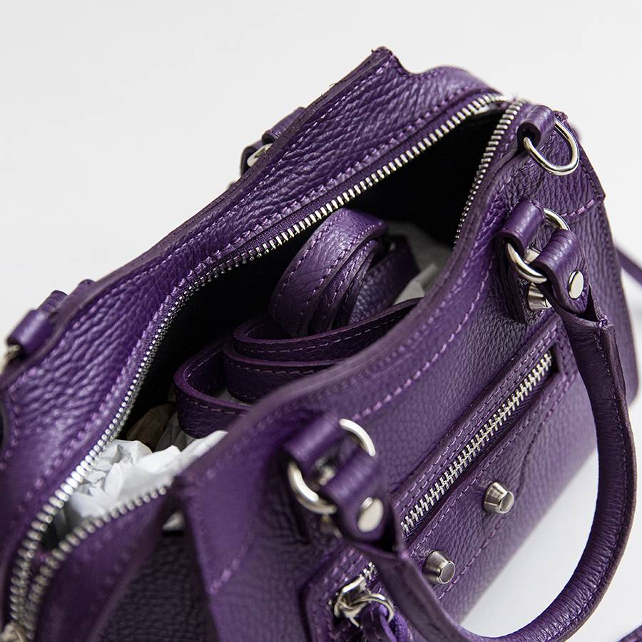 Laura Di Maggio BARCELLONA SMALL – bauletto in pelle viola Sottocosto