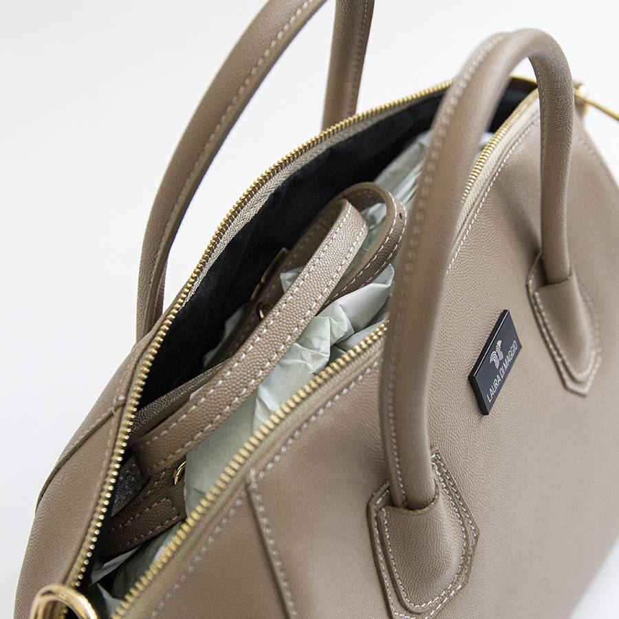 Laura Di Maggio ZAIRA BIG – baulettone in palmellato beige Presa