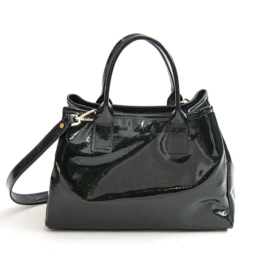 Laura Di Maggio MILANO VERNICE – borsa in pelle verniciata verdone Outlet