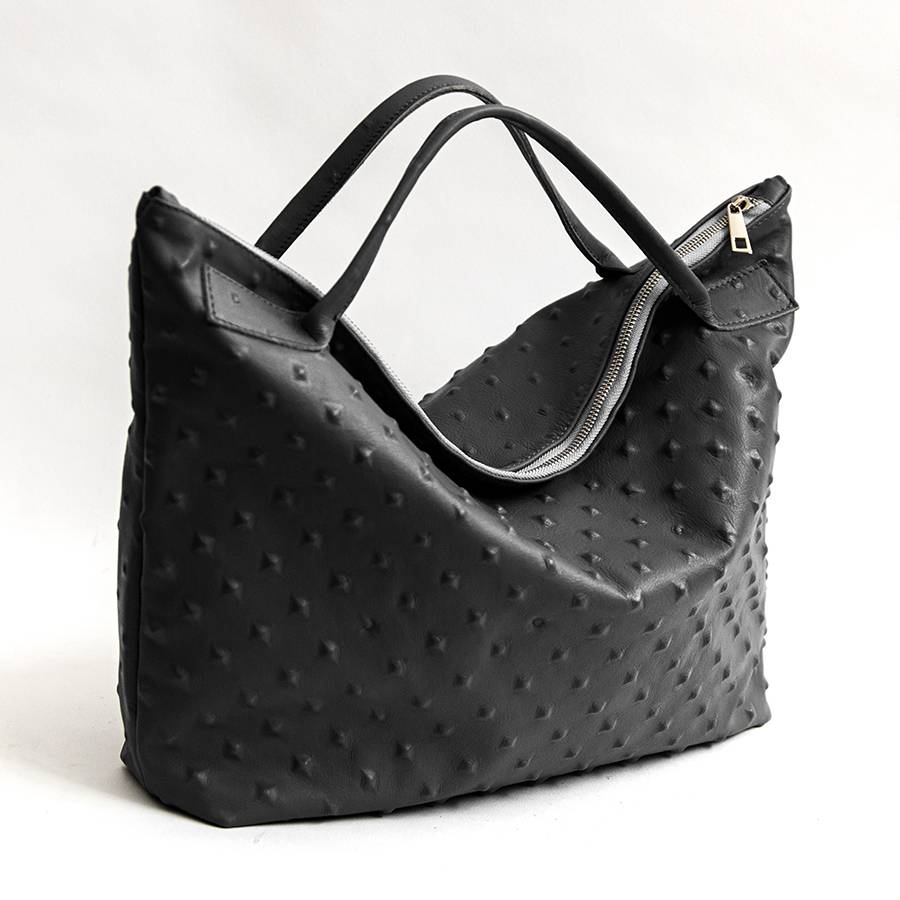 Laura Di Maggio BIKER – borsa in pelle soft stampa chiodo nero Vendita Calda