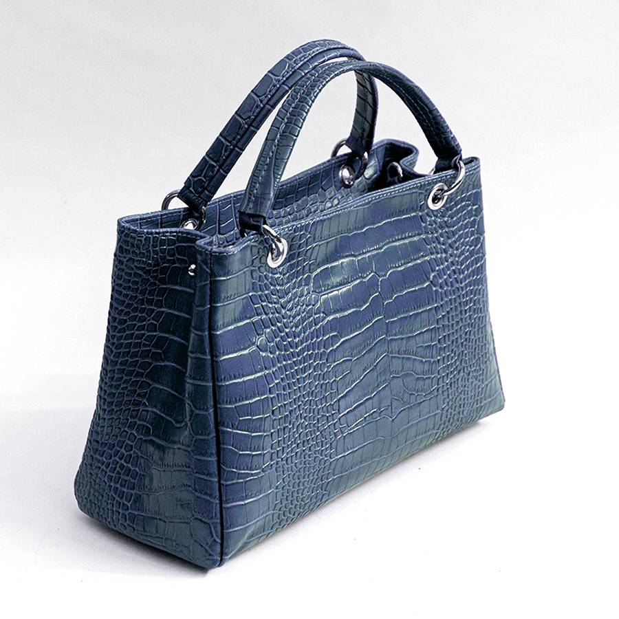 Laura Di Maggio MISTY – bauletto in pelle stampa cocco avio Negozio