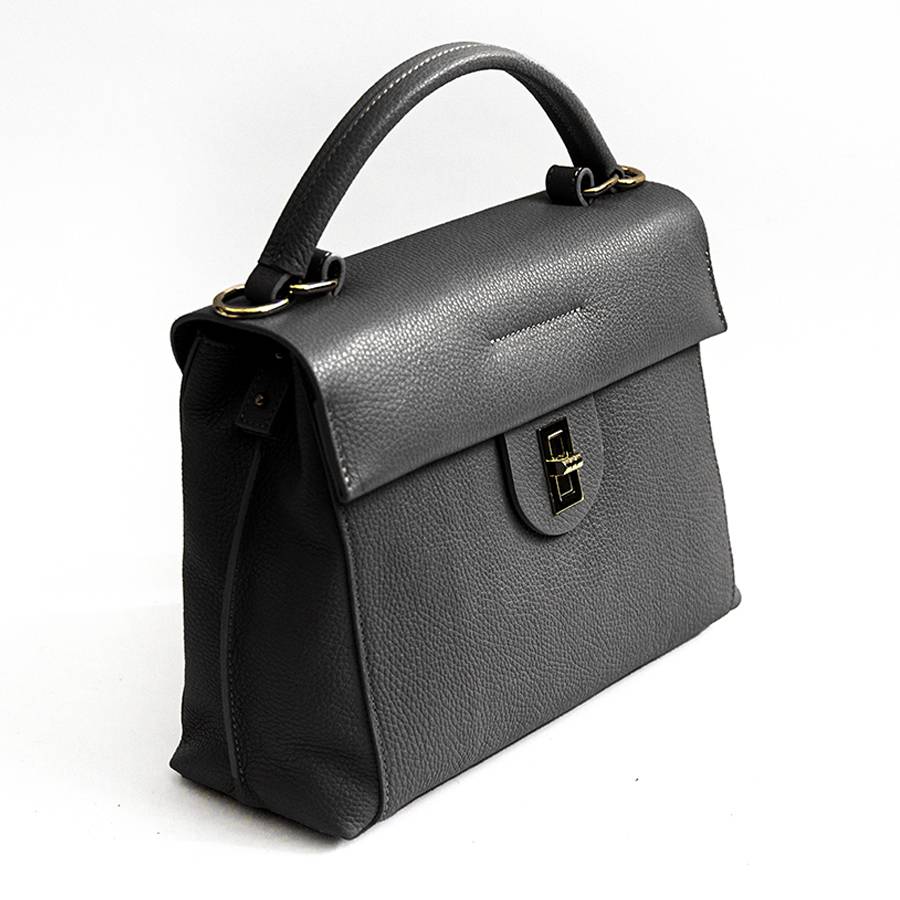 Laura Di Maggio ZELDA – borsa in pelle dollaro nera Nuova