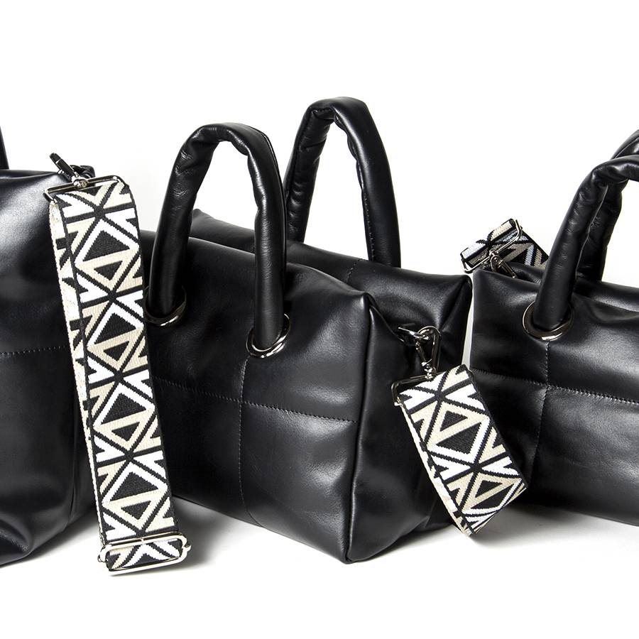 Laura Di Maggio GIOY BIG – Tote bag in nappa trapuntata nera 2025