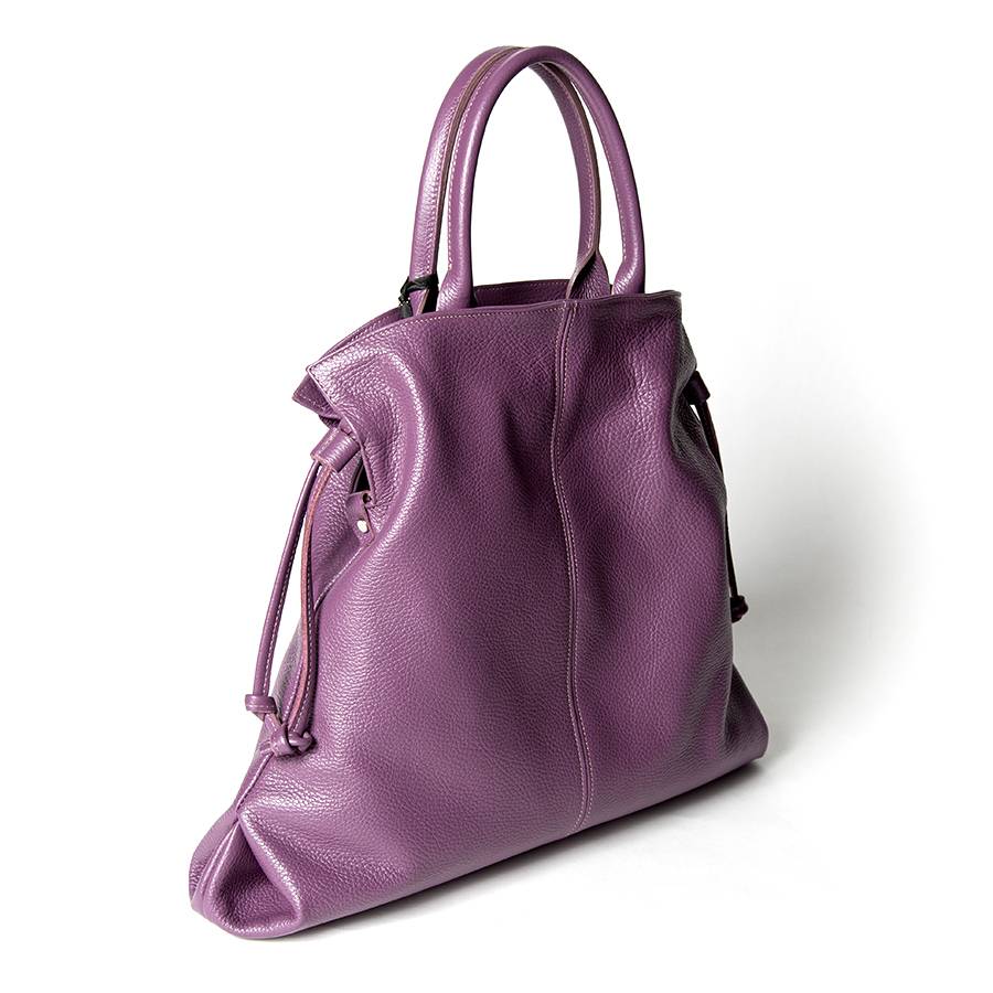Laura Di Maggio GLORIA – borsa a sacco in pelle malva Vendita
