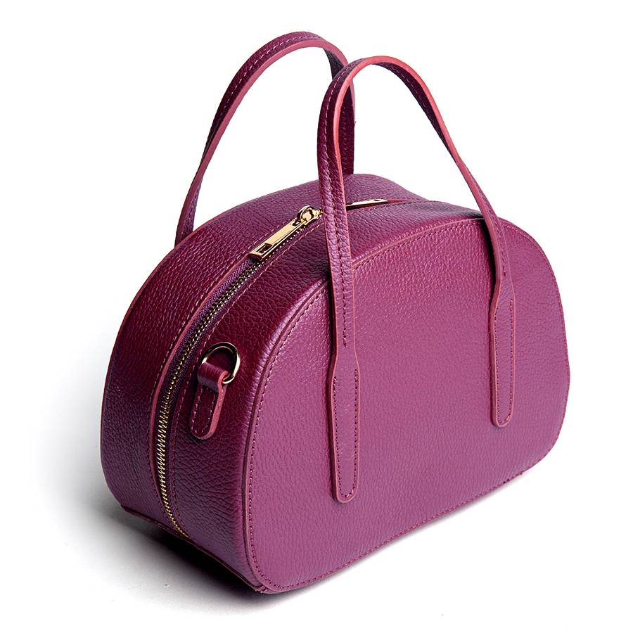 Laura Di Maggio LUNA – Bauletto in pelle dollaro vinaccia Promozione