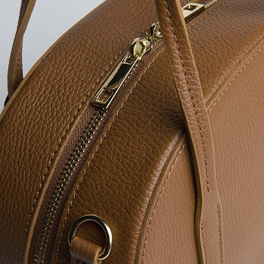 Laura Di Maggio LUNA – Bauletto in pelle dollaro cuoio Spedizione Gratuita