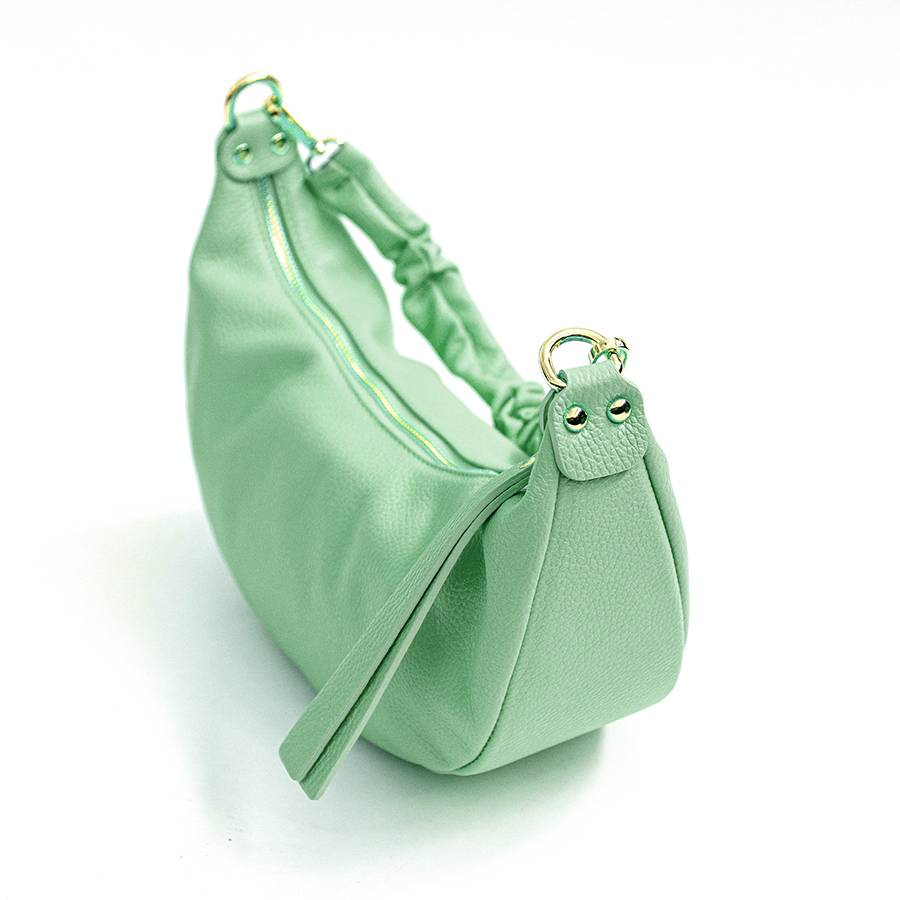 Laura Di Maggio SUSAN – Baguette in pelle verde menta Shopping Online