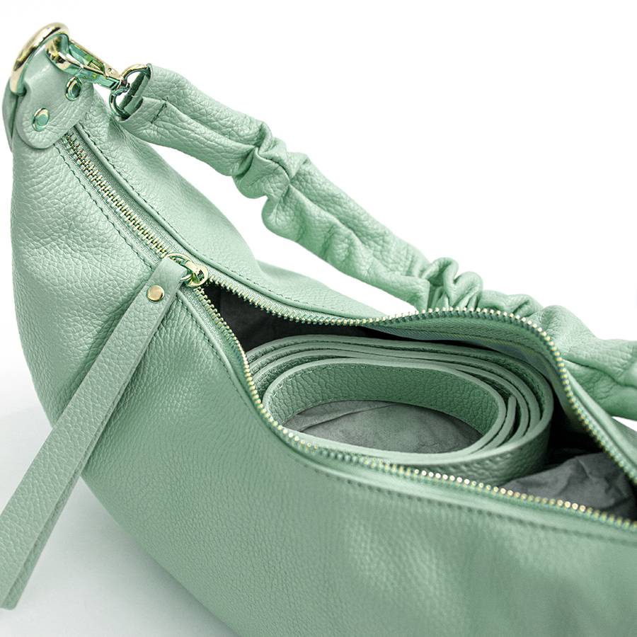 Laura Di Maggio SUSAN – Baguette in pelle verde menta Shopping Online