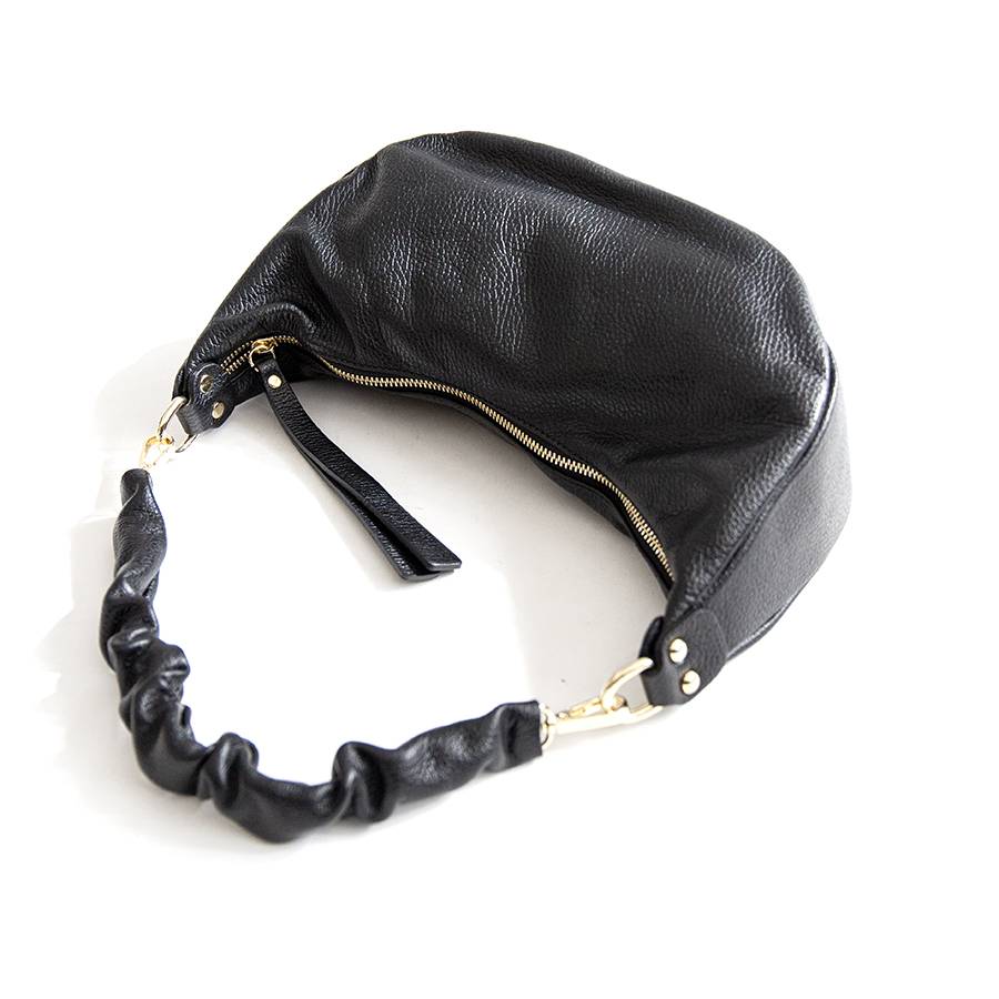 Laura Di Maggio SUSAN – Baguette in pelle nera Prezzo Ridotto