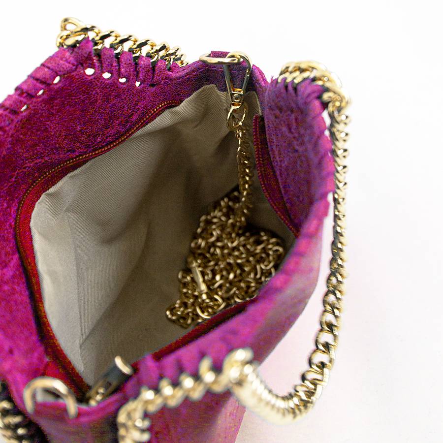 Laura Di Maggio LUMI – Borsa con catene in pelle vintage fuxia Novità