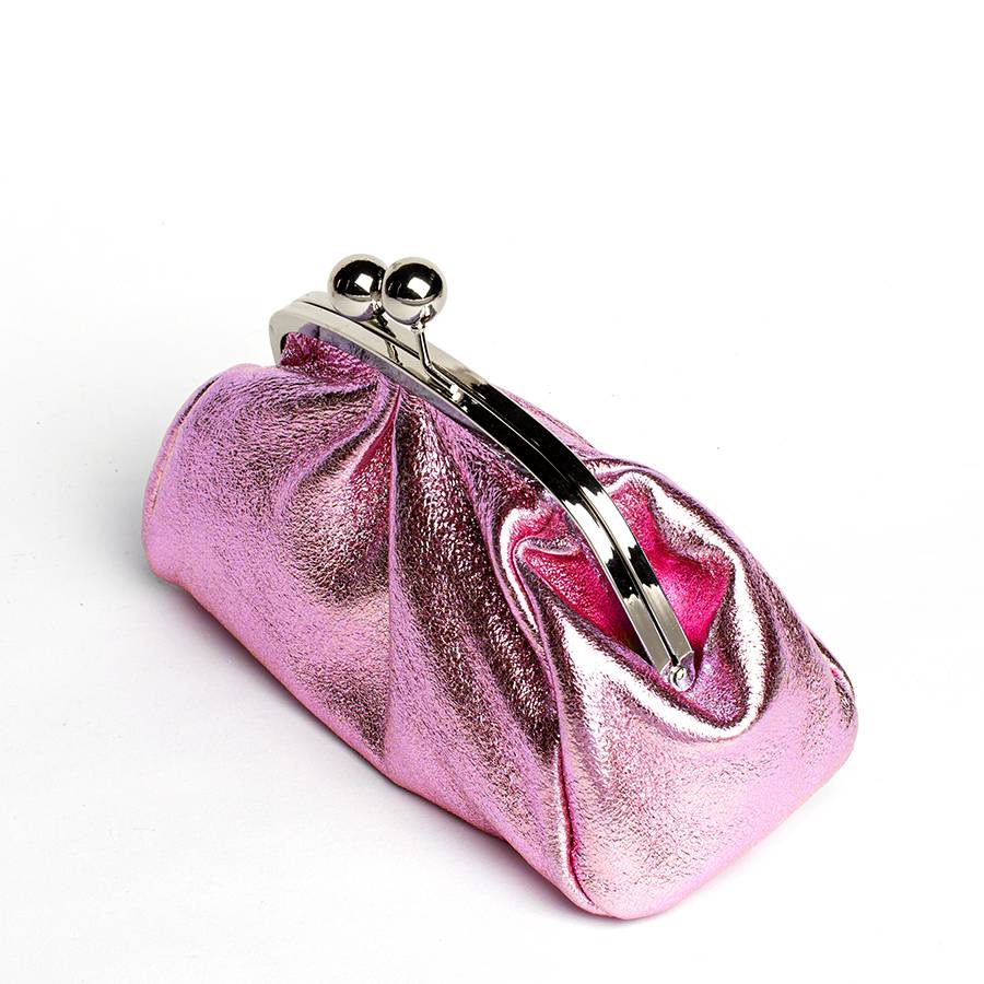 Laura Di Maggio CLUTCH – borsetta in pelle laminata rosa Acquista Ora