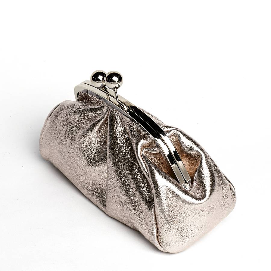 Laura Di Maggio CLUTCH – borsetta in pelle laminata bronzo Promozione Limitata