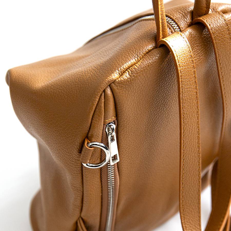 Laura Di Maggio FLIP – Zaino con zip in pelle cuoio Online