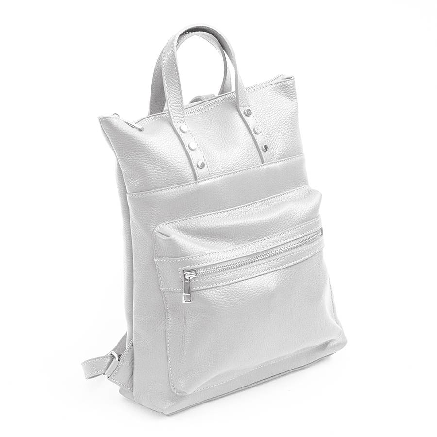 Laura Di Maggio YALE – Zaino in pelle bianco Vendita Calda