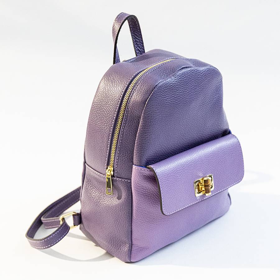 Laura Di Maggio NEMO – Zaino in pelle lilla & violetto Vendita Economica