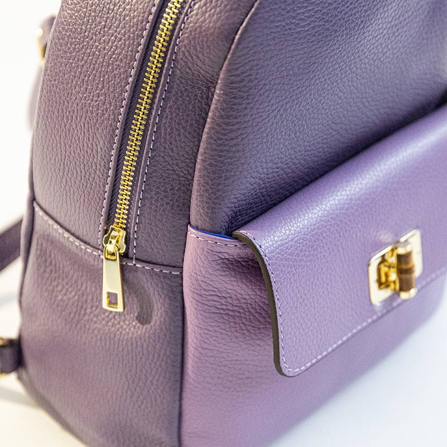 Laura Di Maggio NEMO – Zaino in pelle lilla & violetto Vendita Economica