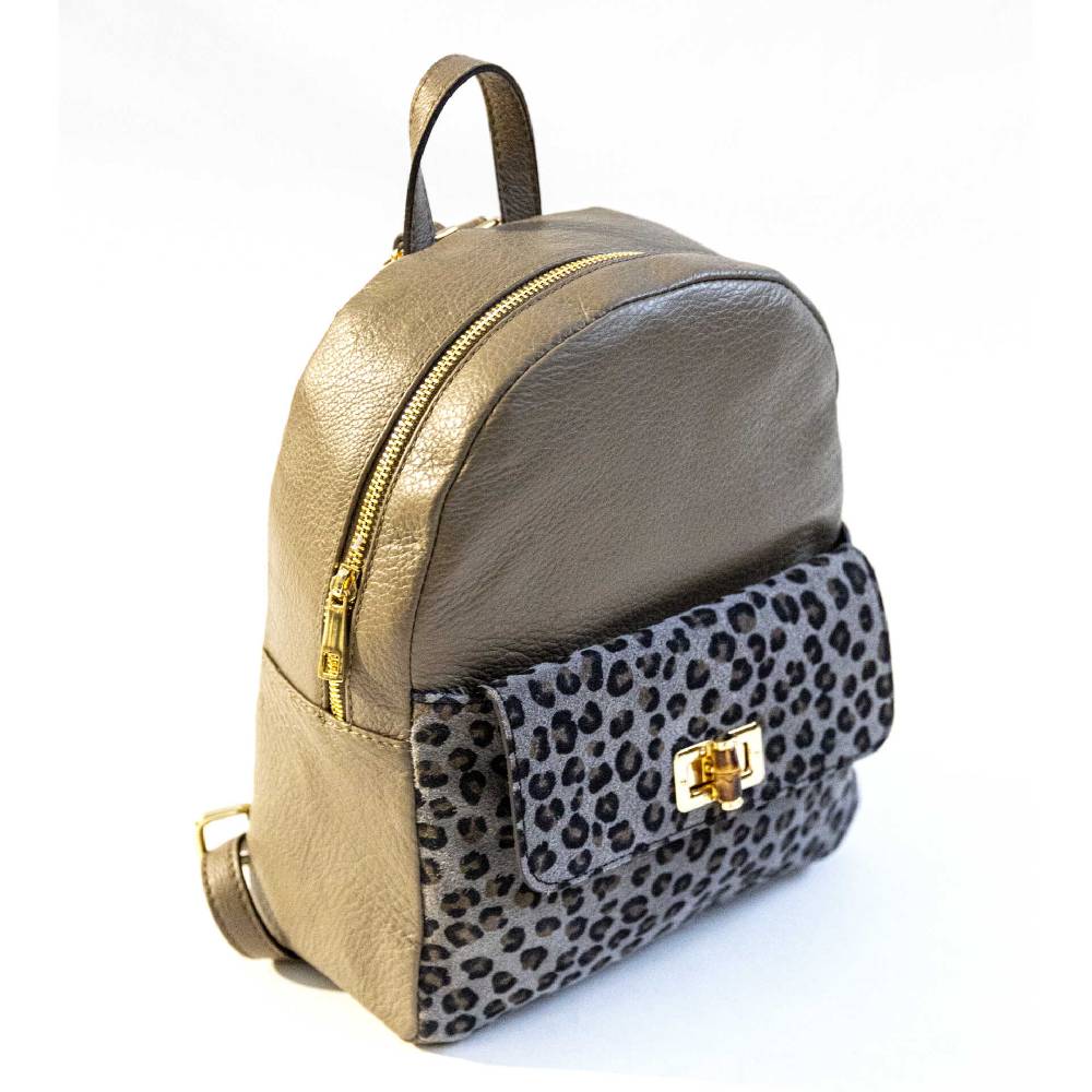Laura Di Maggio NEMO – Zaino in pelle taupe & leopard I Più Venduti