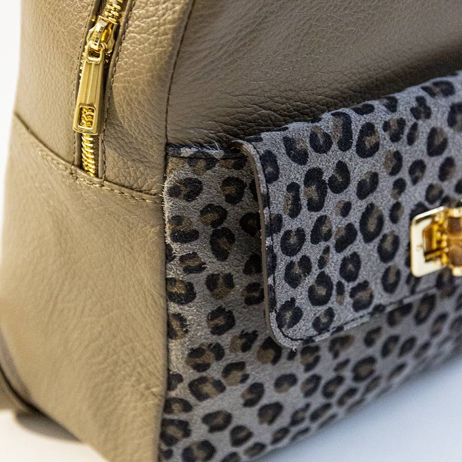 Laura Di Maggio NEMO – Zaino in pelle taupe & leopard I Più Venduti