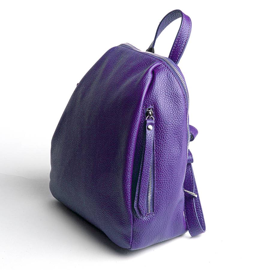 Laura Di Maggio ZIP – zainetto in pelle dollaro viola Moda