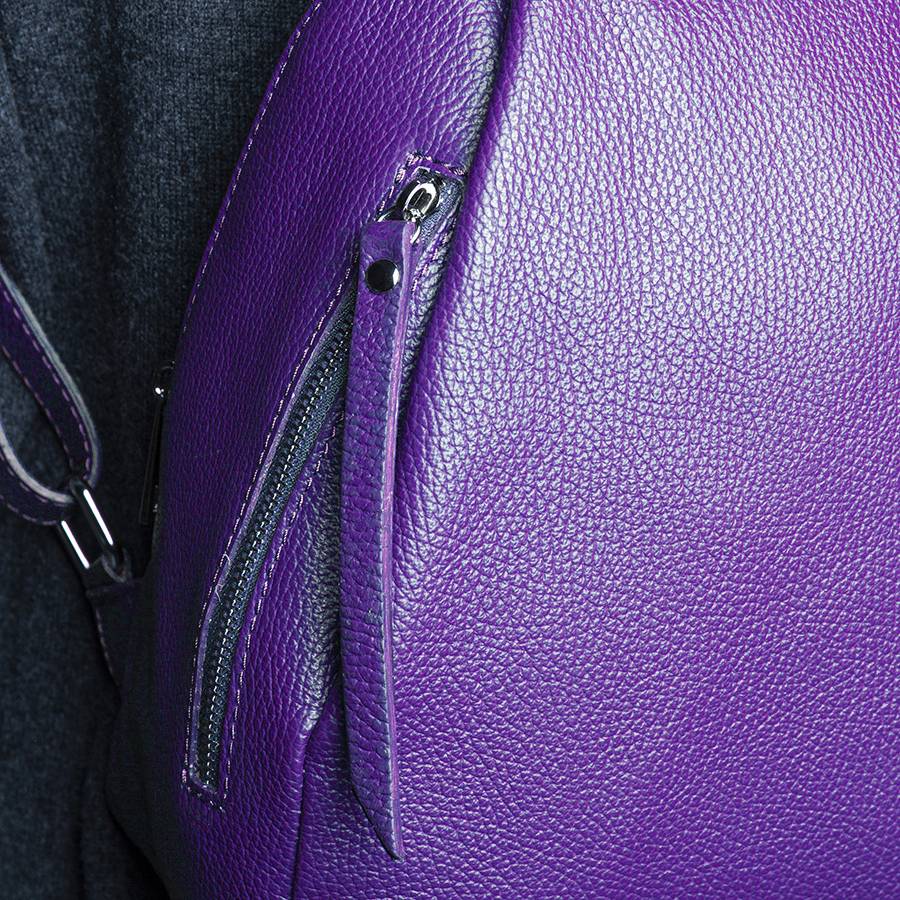 Laura Di Maggio ZIP – zainetto in pelle dollaro viola Moda