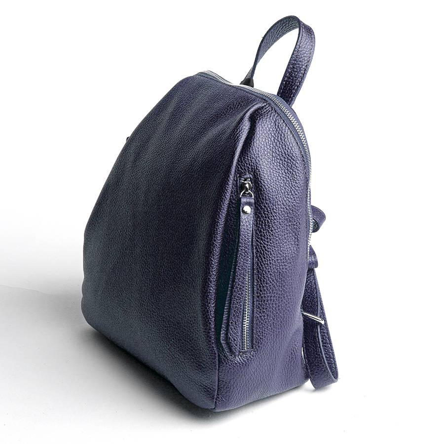 Laura Di Maggio ZIP – zainetto in pelle dollaro blu notte 2025