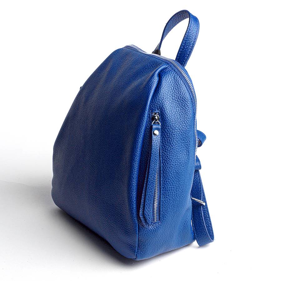 Laura Di Maggio ZIP – zainetto in pelle dollaro blu elettrico In Linea
