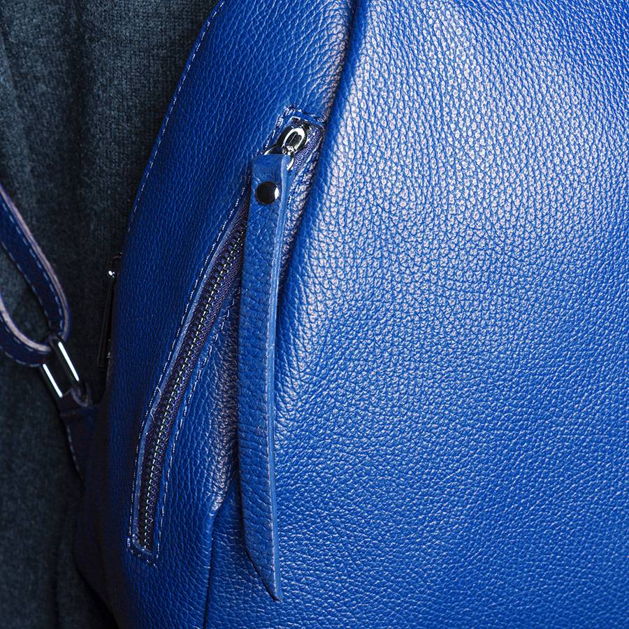 Laura Di Maggio ZIP – zainetto in pelle dollaro blu elettrico In Linea