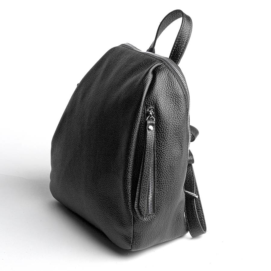 Laura Di Maggio ZIP – zainetto in pelle dollaro nero Qualità