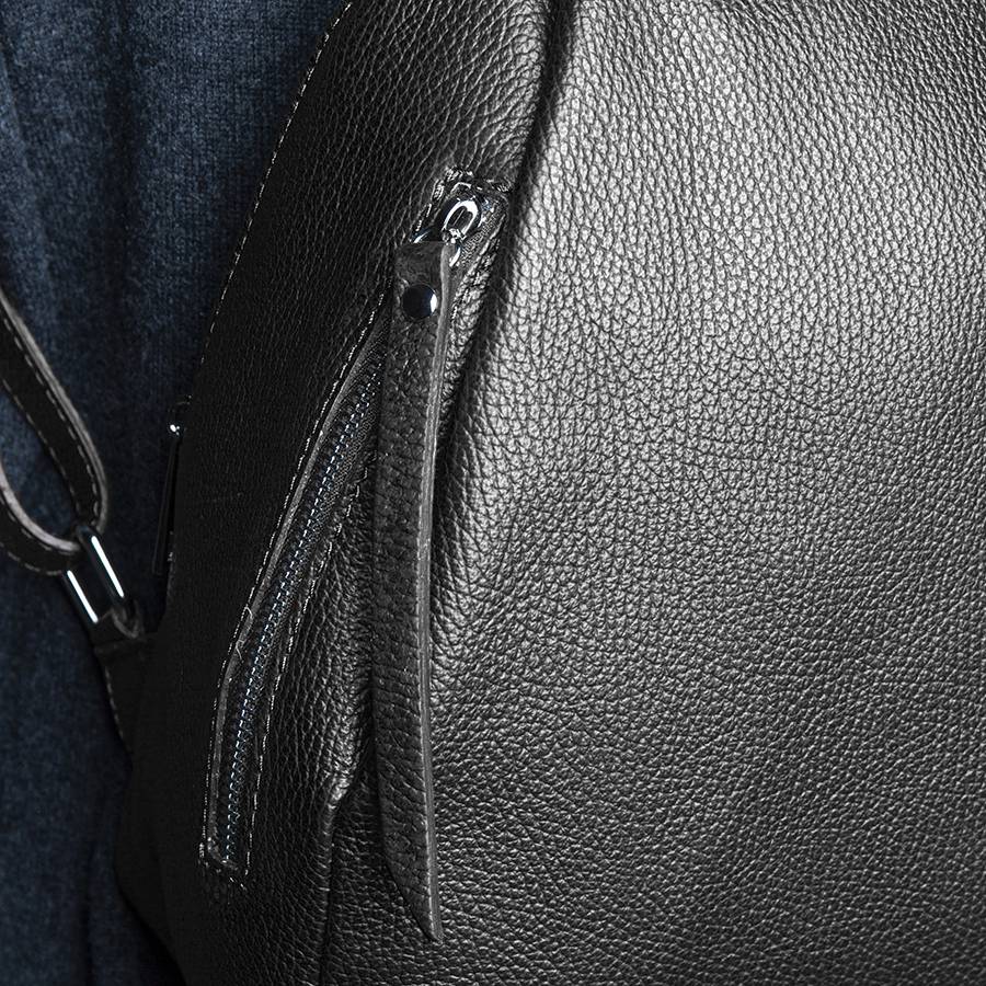 Laura Di Maggio ZIP – zainetto in pelle dollaro nero Qualità