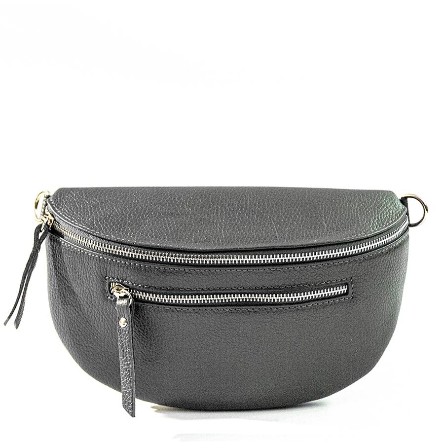 Laura Di Maggio MARSUPIO in pelle dollaro grigio Vendita