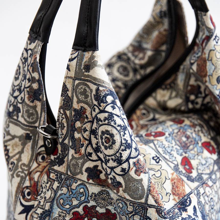 Laura Di Maggio ELSA MAXI – Maxi sacca in pelle e tessuto multicolore Convenienza