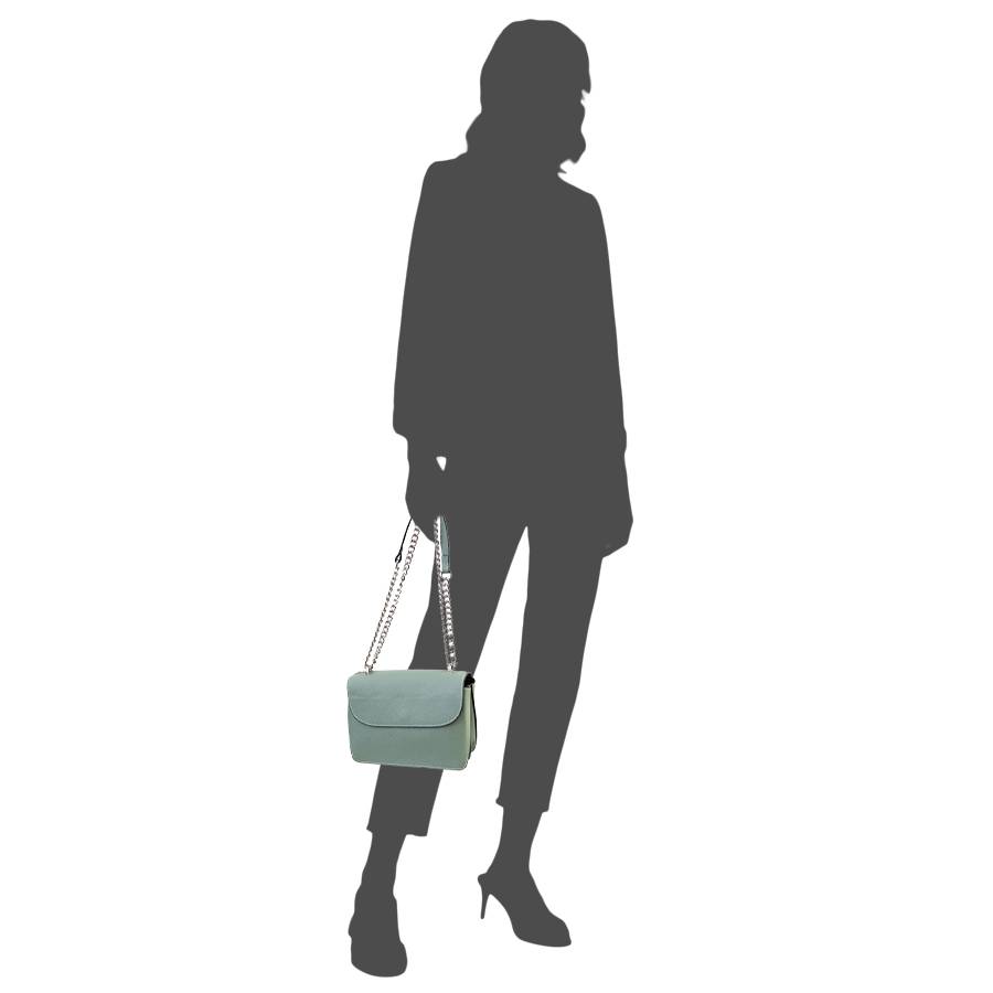 Laura Di Maggio TITTI – Postina a spalla in pelle dollaro menta Outlet