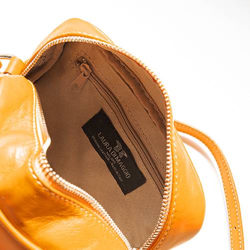Laura Di Maggio COCCA – Borsa da Sera in Pelle Soft Trapuntato – Arancione Offerte