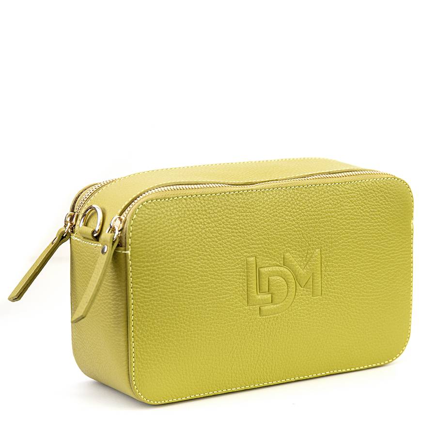 Laura Di Maggio LOIS – Saponetta in pelle dollaro stampata lime Vendita Calda