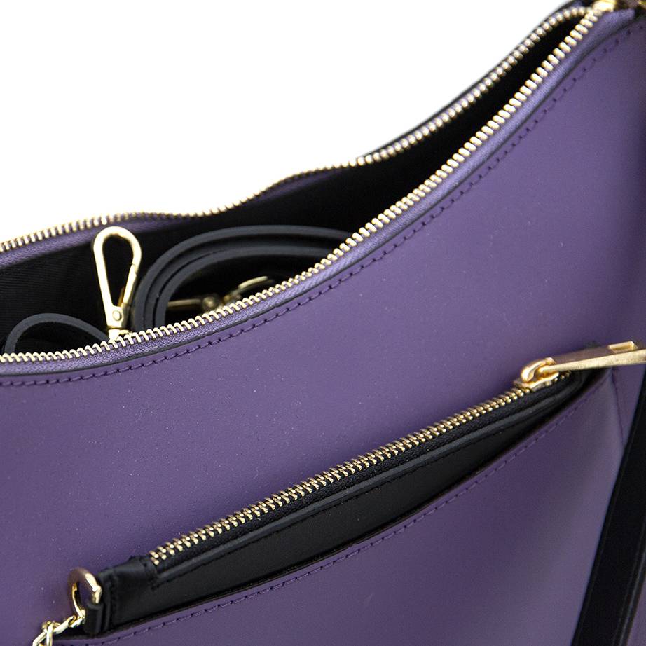 Laura Di Maggio LENA – Borsa a spalla in pelle elegant viola Consegna Veloce