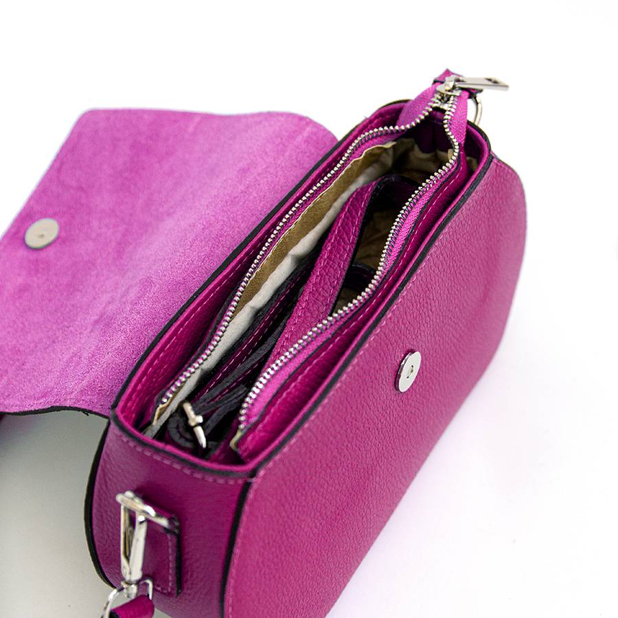 Laura Di Maggio HEDY – Postina con patta in pelle fuxia Nuova