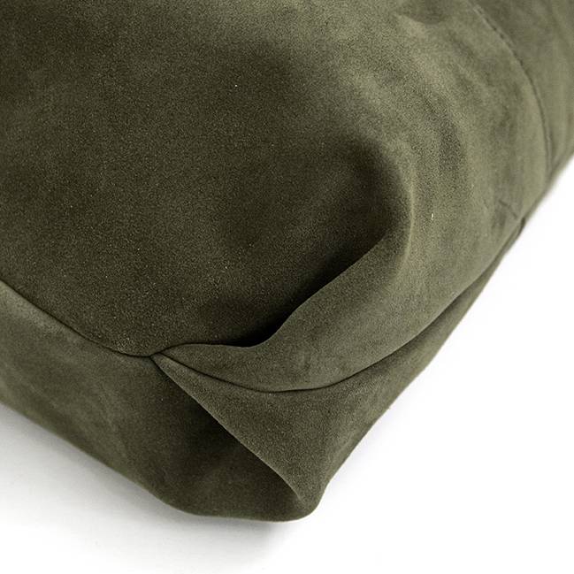 Laura Di Maggio LE SAC – sacca in pelle camoscio verde militare Qualità