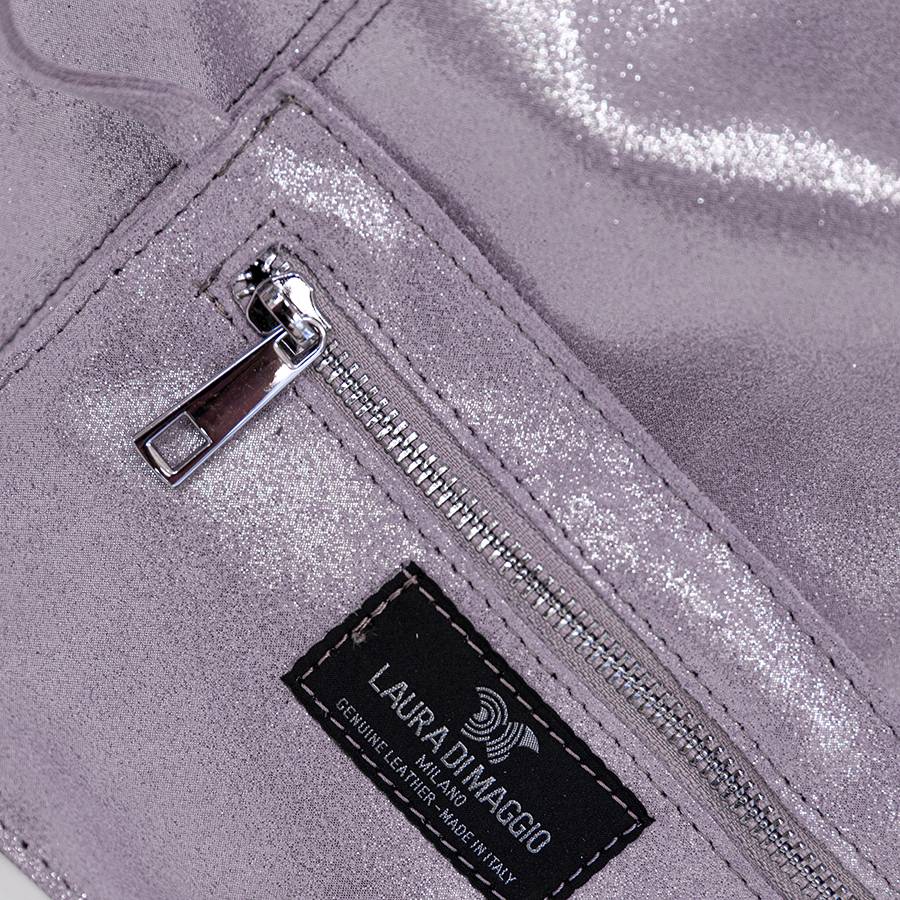Laura Di Maggio GLIETTER – sacca in pelle glitter lilla Promozione