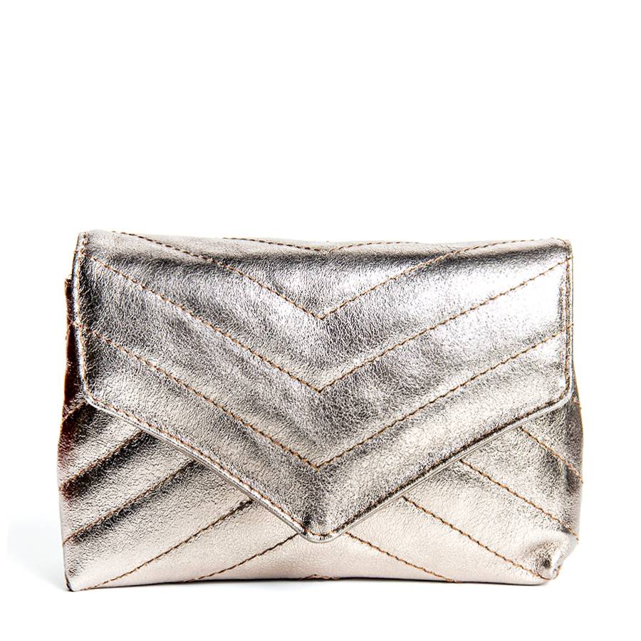 Laura Di Maggio VEGA – marsupio laminato a trapunta bronzo Online