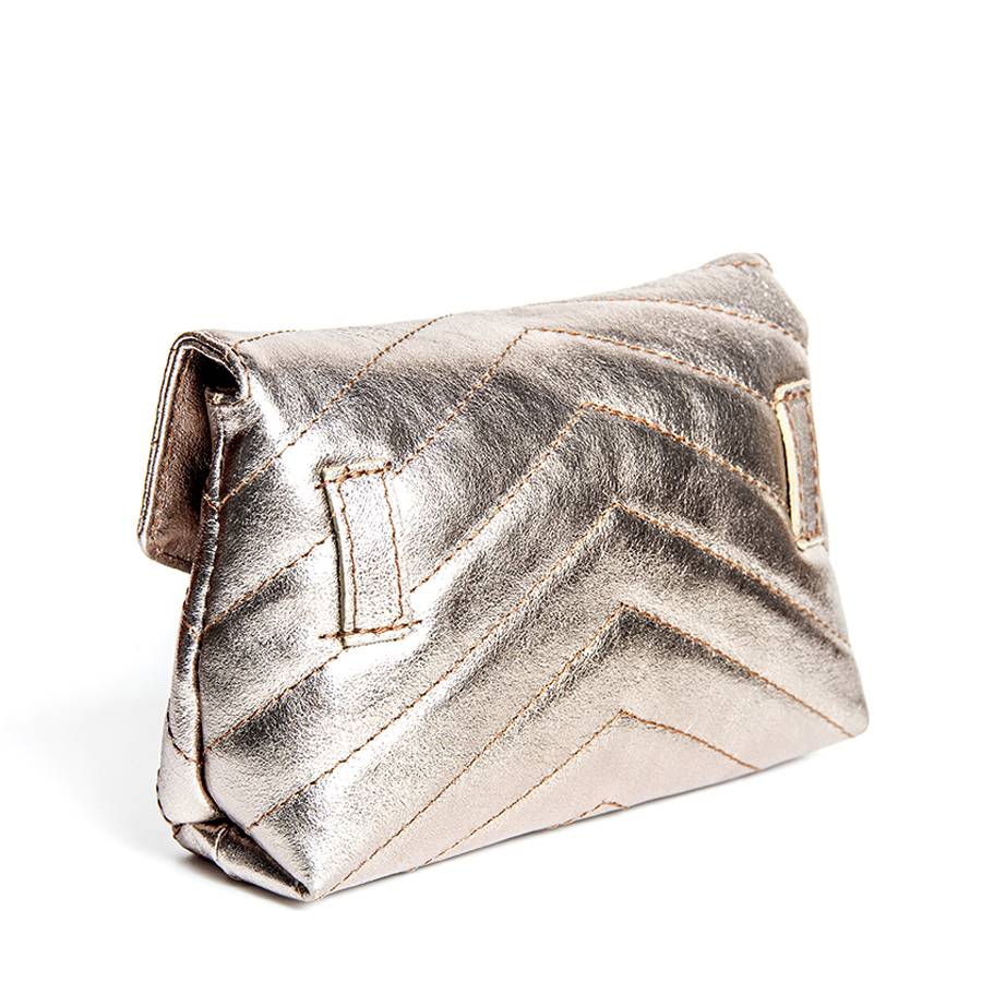 Laura Di Maggio VEGA – marsupio laminato a trapunta bronzo Online