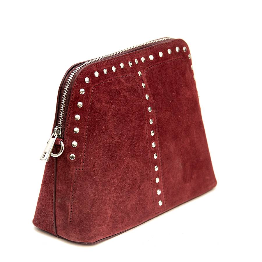 Laura Di Maggio DOROTEA – Borsa in Pelle da Sera – Camoscio Bordeaux Outlet