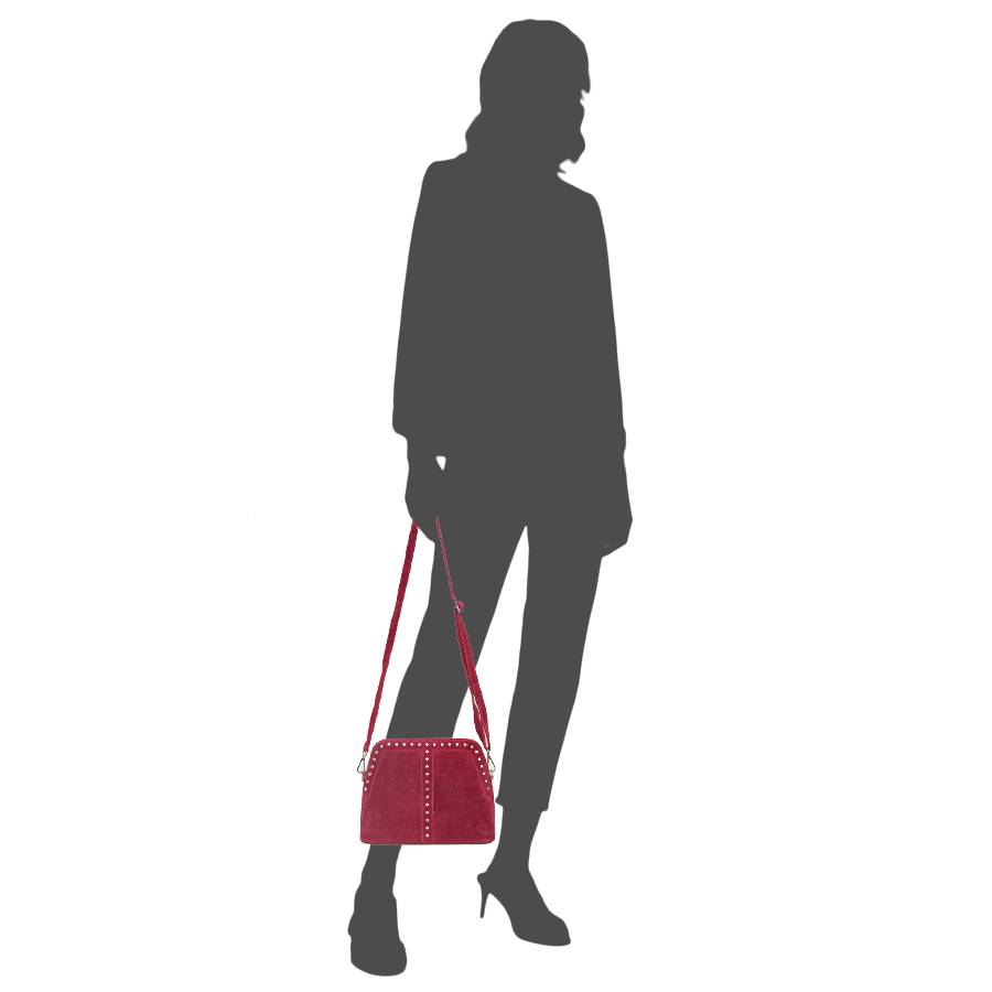 Laura Di Maggio DOROTEA – Borsa in Pelle da Sera – Camoscio Bordeaux Outlet