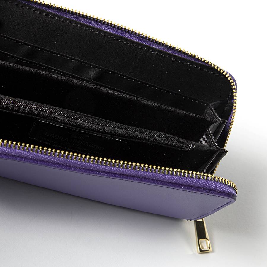 Laura Di Maggio ELEGANT – portafoglio in pelle elegant viola Negozio