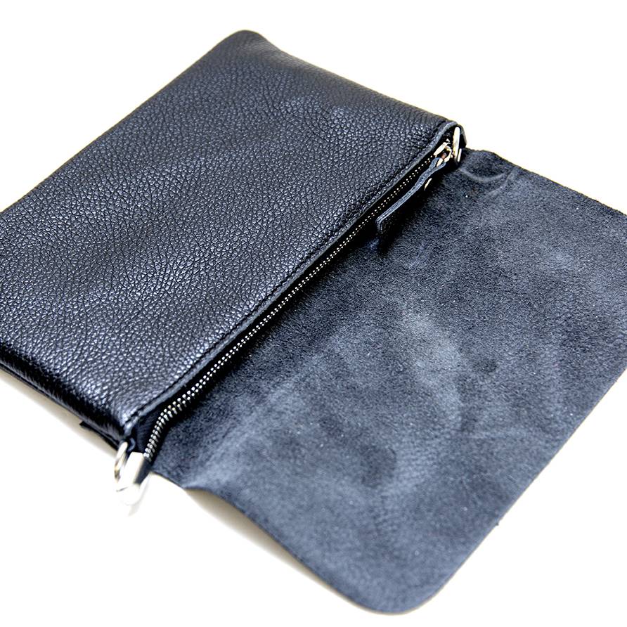 Laura Di Maggio CLAIRE – pochette sottile nera in pelle dollaro Saldi