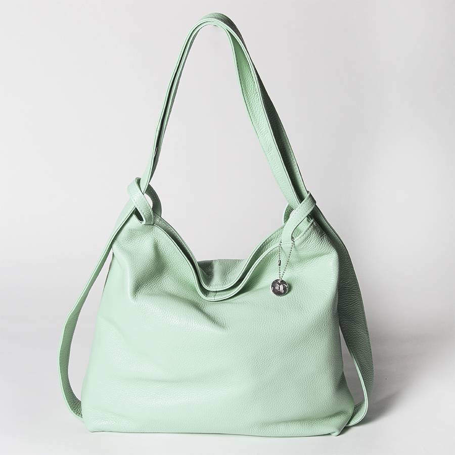 Laura Di Maggio VENICE – Zaino/borsa in pelle dollaro menta Saldi Di Fabbrica