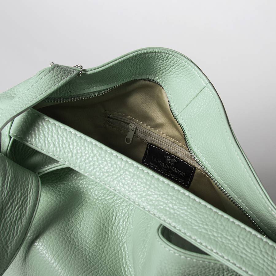 Laura Di Maggio VENICE – Zaino/borsa in pelle dollaro menta Saldi Di Fabbrica