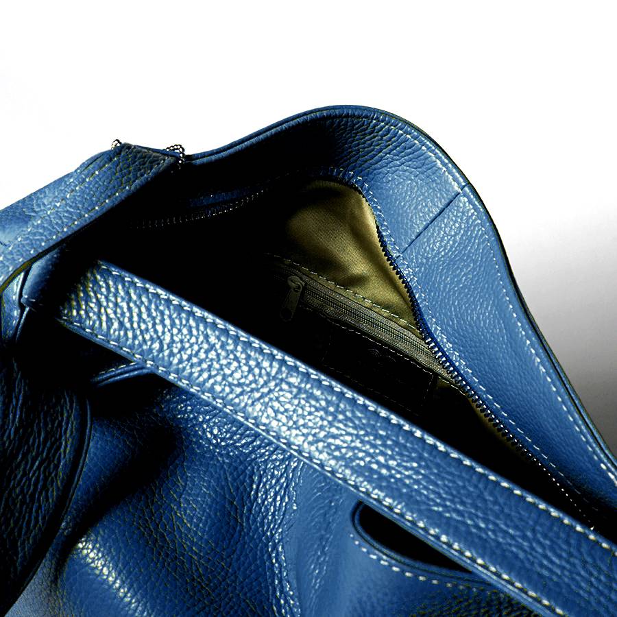 Laura Di Maggio VENICE – Zaino/borsa in pelle dollaro blu jeans I Più Venduti