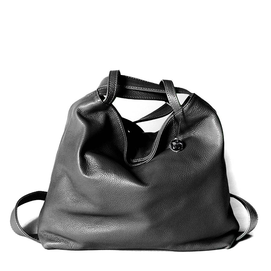 Laura Di Maggio VENICE – Zaino/borsa in pelle dollaro nero Vendite Flash