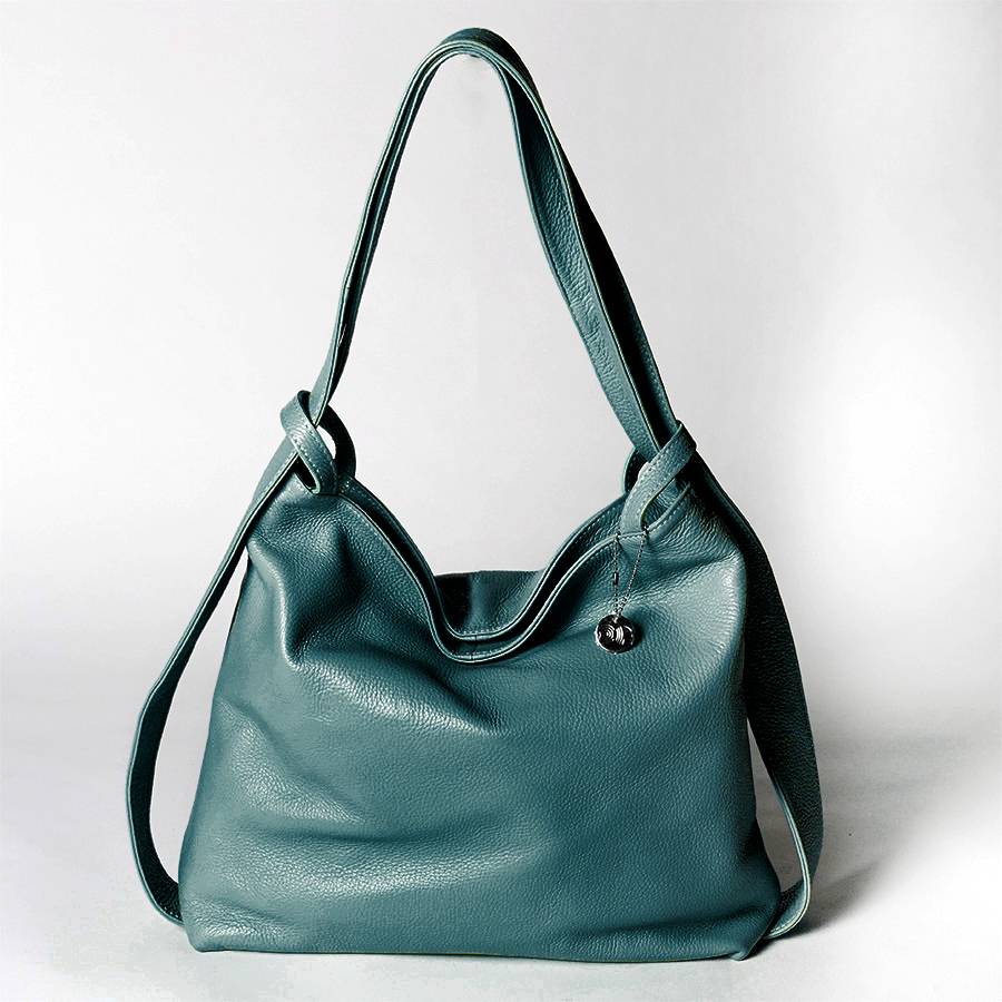 Laura Di Maggio VENICE – Zaino/borsa in pelle dollaro petrolio In Saldo