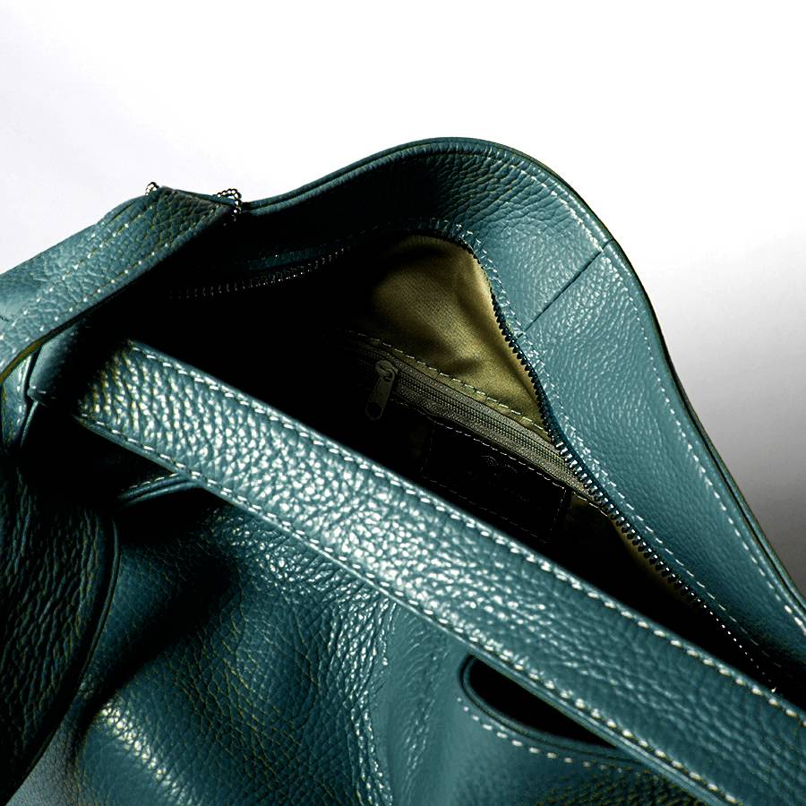 Laura Di Maggio VENICE – Zaino/borsa in pelle dollaro petrolio In Saldo